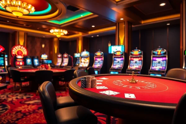 Experience the excitement of gambling at 888b.report with a vibrant casino scene featuring poker chips and a spinning roulette wheel.