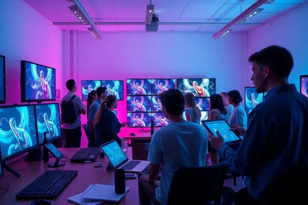 Creative collaboration in a digital studio for porn AI content creation