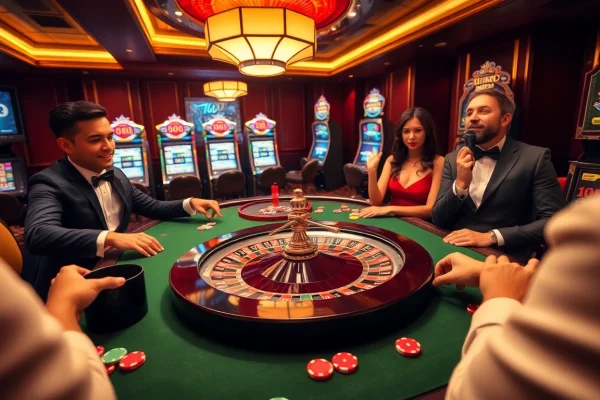 Engaging scene of players at a casino table enjoying thrilling games with 88i branding.