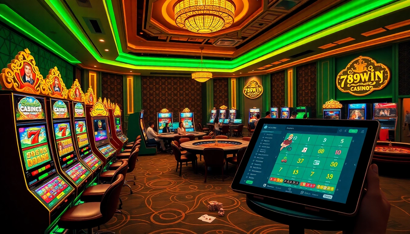 Experience thrilling gameplay with 789win link featuring vibrant casino tables and engaging slot machines.