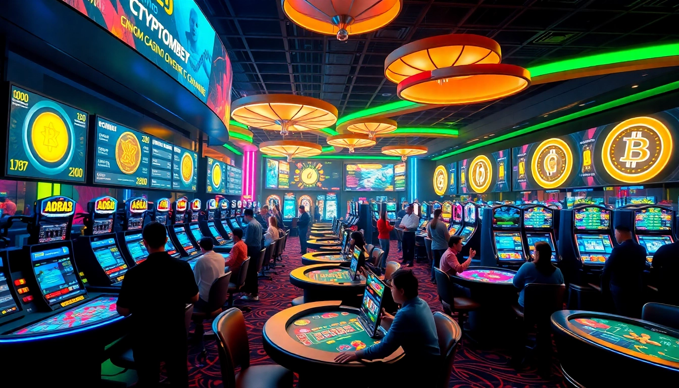 Profitez des crypto casinos modernes dans une ambiance lumineuse et animée.
