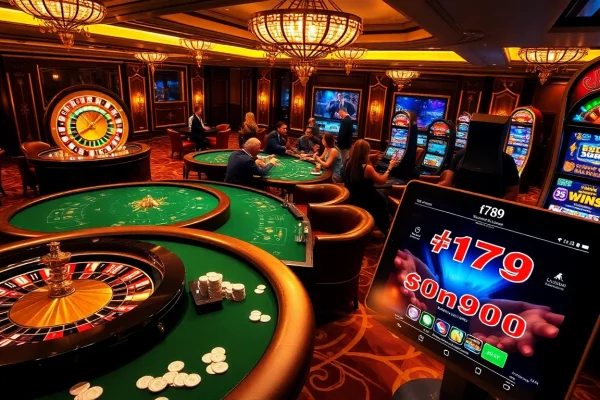 Experience the thrill of gambling at f789 with poker chips, cards, and a roulette wheel.