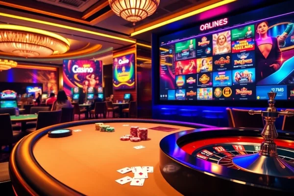 Experience thrilling gameplay at QQ 88's vibrant casino table with colorful poker chips and cards.