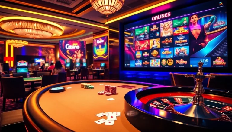 Experience thrilling gameplay at QQ 88's vibrant casino table with colorful poker chips and cards.